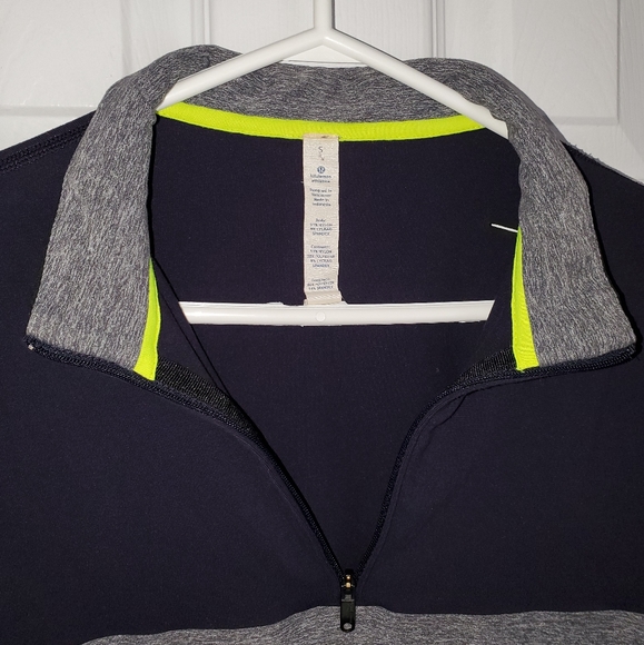 Men's Lululemon 1/4 Zip Purple/ Grey Long Sleeve - Picture 2 of 6